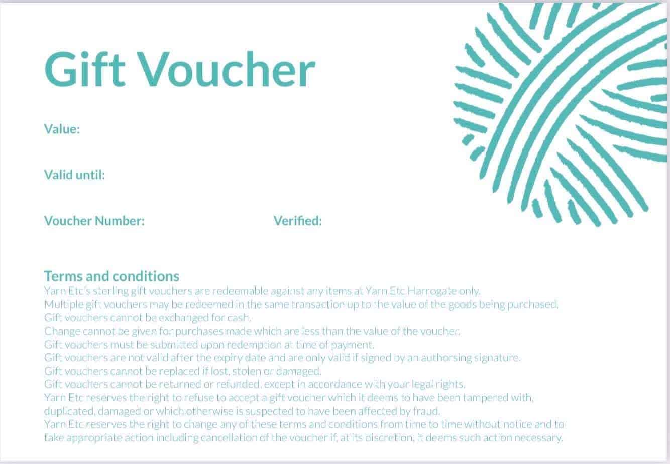 Yarn etc Gift Vouchers